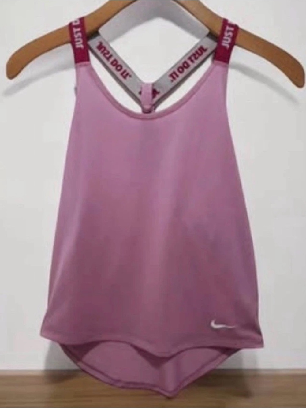 Nike Pink Racerback Athletic Tank with Branded Straps